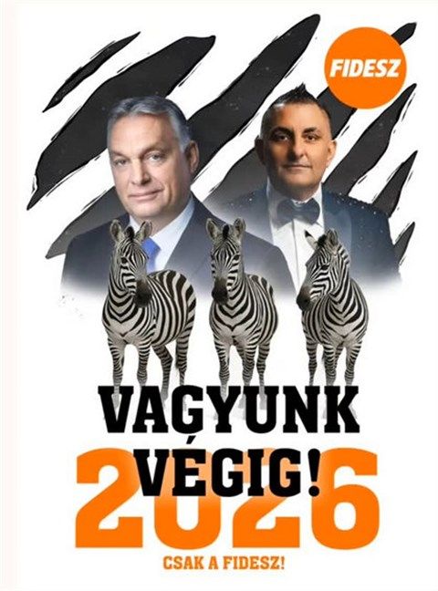 Győzike és a miniszterelnök közös plakáton Forrás: Youtube / Frizbi Tv