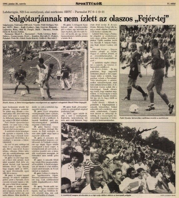 A salgótarjáni mérkőzés tudósítása