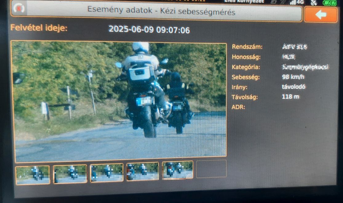 Jelentős gyorshajtáson kapták a motorosokat a rendőrök